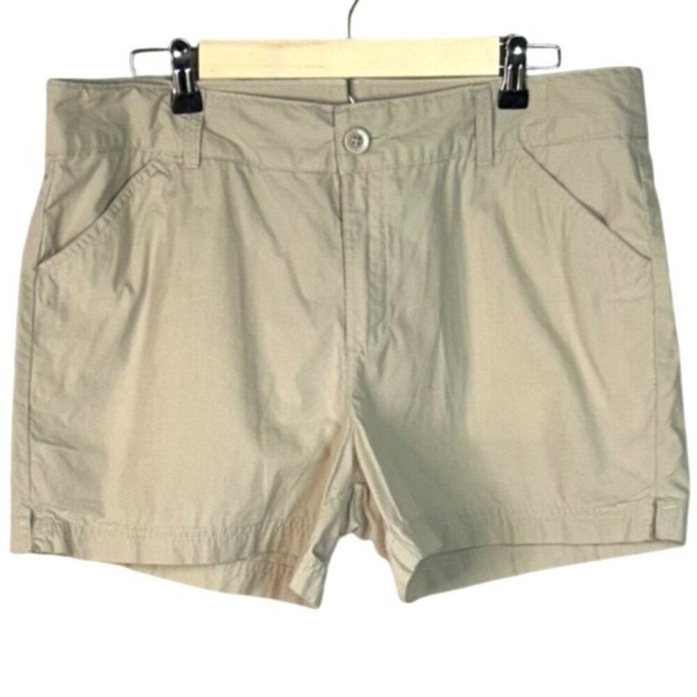 Columbia Sportswear Khaki Tan Mid Rise Casual Cotton Outdoor Shorts Size 14